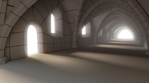Environment Building Medieval Hallway preview image